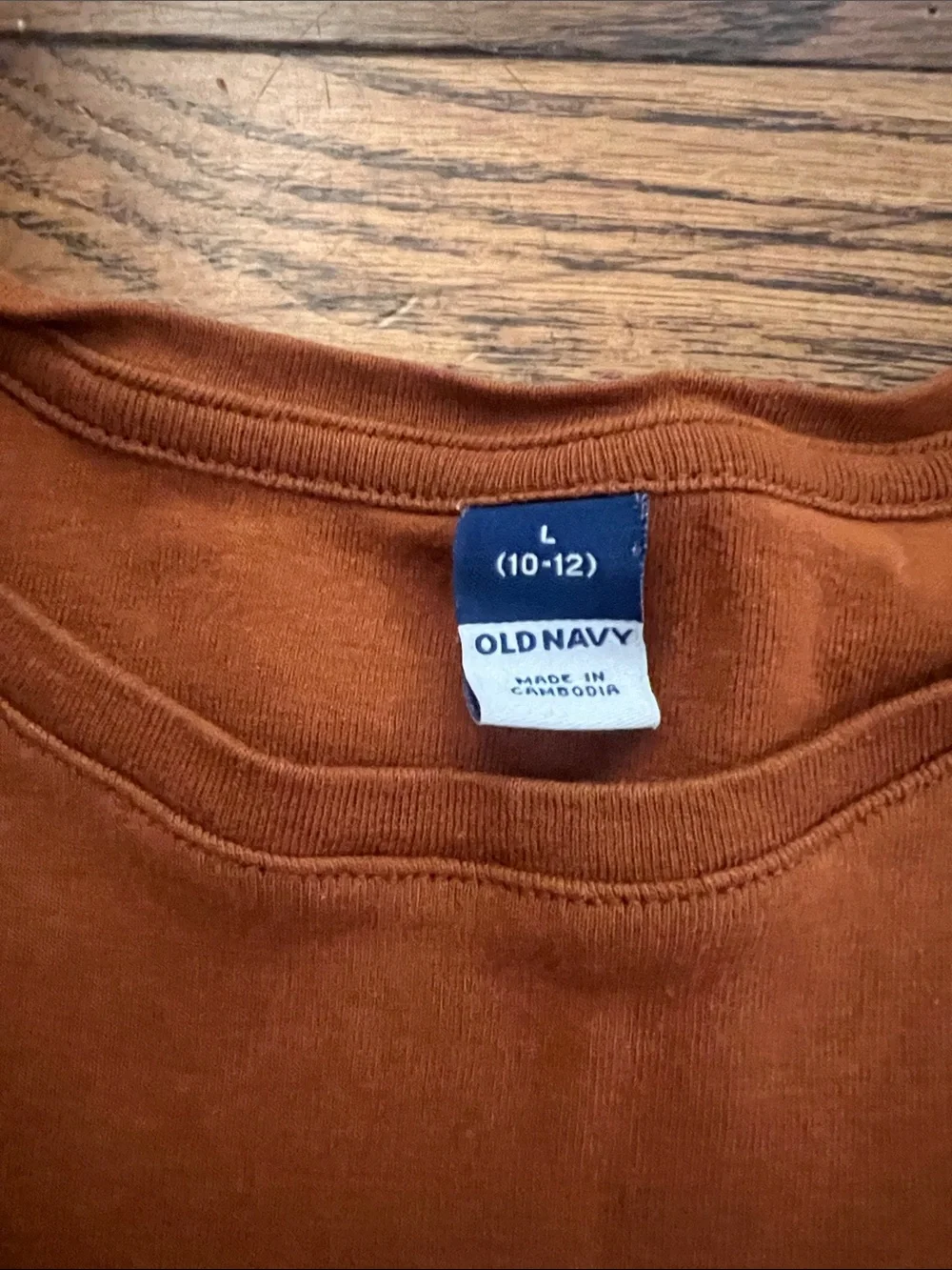 Old Navy Rust Orange Long Sleeve Crop Top